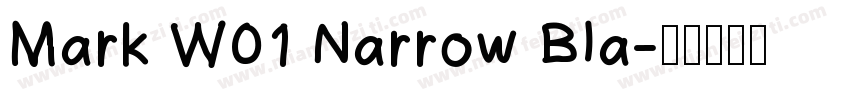 Mark W01 Narrow Bla字体转换